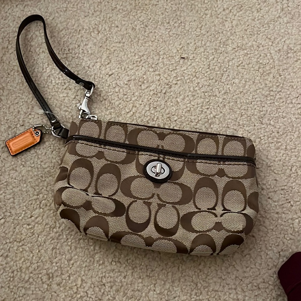 Coach Tan Wristlet